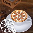 Mandala Flower Coffee Stencils - 25 Pcs Stencils for Cookies Sourdough Bread Decor, Reuable Template for Crafts Floral Design