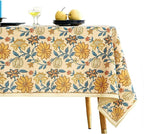ISAENNE Designer Bohemian Floral Long Rectangle Table Cloth,Linen Colorful Tablecloth,Wrinkle Resistant Decor Tablecloths for Dining Thanksgiving Kitchen Party Christmas,63"*94"-Estevan B