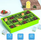Ice Cube Tray, 3 Pack Silicone Ice Tray Easy-Release Flexible 15 Ice Cube Molds, Stackable Ice Trays for Freezer, Ice Cube Size 1.2 IN for Cocktail, Whiskey, Juice, Baby Food, BPA Free
