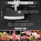 ENOKING 7.1″ Butcher Knife & Chef’s Knives – Hand Forged High Carbon Stainless Steel, Full Tang for Kitchen & Outdoor Meat Cutting
