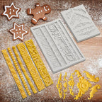 4 Pcs Baroque Style Silicone Molds Curlicues Scroll Lace Fondant Molds Relief Flower Mould Filigree Mold 3D Sculpted for Gummy Sugar, Cupcake Topper, Polymer Clay, Crafting Projects