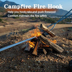 32" Stainless Steel Fire Log Tongs Firewood Grabber and Fire Poker Set,Large Fire Pit Tool Outdoor/Indoor Bonfire Campfire Backyard Deck Camping Log Grabber Safely Moves Firewood