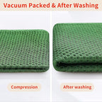 Homaxy 100% Cotton Waffle Weave Kitchen Dish Cloths, Ultra Soft Absorbent Quick Drying Dish Towels, 12 x 12 Inches, 12-Pack, Grass Green