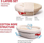KneadAce Sourdough Starter Kit – 34oz Starter Jar, 2 Cotton Rope Banneton Proofing Baskets, Magnetic Bread Lame for Scoring – Gift for Bakers & Complete Sourdough Bread Baking Set