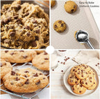Cookie Scoop for Baking, Ice Cream Scoop, 2Tsp/10ml/0.34oz, 18/8 Stainless Steel, Mini Cookie Dough Scoop with Non-slip Grip (Red)