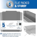 Sterling Shelf Liners for Wire Shelf System: Set of 5 in Graphite: 12 x 22 inch: Plastic Wire Shelving Mats