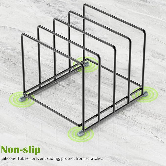 Cutting Board Organizer-1.6in Wide Kitchen Cutting Board Holder Stand for Pan,Baking Sheets,Cookie Sheets with 4 Slots,Baking Sheet Oragnizer(1PC-Large)