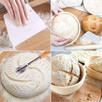 Sourdough Bread Baking Supplies - Banneton Bread Proofing Basket Set of 2, Banneton Basket 9 Inch Round Proofing Baskets Sourdough Starter Kit for Making Baking Fermentation