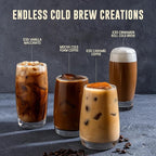 Inspired Coffee Co French Vanilla Flavored Cold Brew Coffee Coarse Ground Coffee Beans Medium Roast - Low Acid Coffee Smoother Taste - 100% Arabica - 12 oz. Resealable Bag