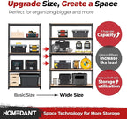 HOMEDANT 5 Tier Laminated Boltless Heavy Duty Garage Storage Adjustable Wide Size Metal Shelving Unit Utility Rack Shelves Organization Multipurpose Shelf Shed Warehouse 47.7"W x 18.2"D x 71.3"H 2Pack