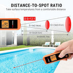 ThermoPro TP410 Infrared Thermometer Gun Non-Contact Laser Thermometer Gun for Cooking, Temperature Gun with Range -58℉~1022℉ for Pizza Oven Accessories, Griddle, Grill, HVAC, Engine (Not for Human)