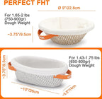 Sourdough Starter Kit,10 Inch Round & 9 Oval Cotton Rope Banneton Bread Proofing Basket with Bread Lame, Scraper,Sling, Dough Whisk,Perfect Gifts for Bakers Sourdough Bread Baking Supplies