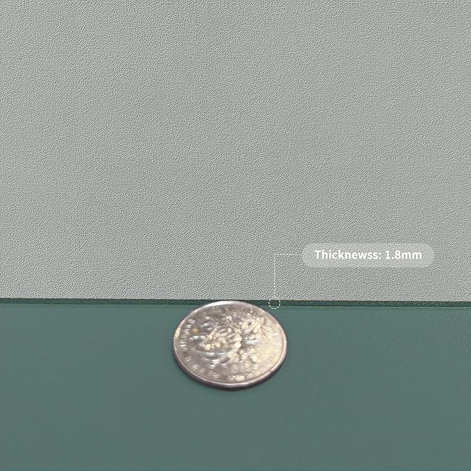 Leather Table Cover,1.8mm Thick,30x48 Inch Desk Cover,Large Desk Mat,Table Protector,Table Cover Protector,Kitchen Table Cover,Dining Table Mat,(Aqua Blue+Gray,30x48)