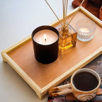 8 OZ Thick Candle Jars for Making Candles 15 Pcs, Black Empty Jars with Wood Lids for Candle Making, Sample Container,Matte Black