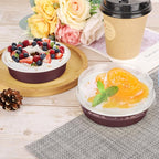 Beasea Disposable Mini Pie Tins With Lids, 4 Inch 50 Pack Disposable Mini Pie Pans Tart Pans, 8 Oz Aluminum Pie Pan Tin Coffee Tart Pans Round Oven Baking Mini Cake Pan for Pie Tart Quiche