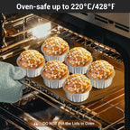 EUSOAR Aluminum Foil Baking Cups, 400pcs 5oz Disposable Mini Ramekins Cupcake Liners with Lids for Baking, Dessert Containers Aluminum Cheesecake Pan Creme Brulee Cup for Oven-Silver