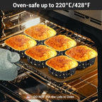 EUSOAR Baking Pans with Lids, 100pcs 10oz/300ml Aluminum Foil Ramekins Disposable Containers, Square Creme Brulee Cups Cupcake Liners Muffin Cup Mini Cake Loaf Bread Holders for Birthday Wedding