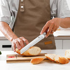 MSY BIGSUNNY 7pcs Knife Block Set, German Steel Chef Knife Set, Precious Pakkawood Handle for Kitchen Knife Block Set