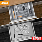 Kitchen Silverware Drawer Organizer and Storage Cabinet Utensil Rack Bathroom Counter Vanity Extra Large Big Cooking Drawer Organizers Countertop Pantry Storage Cabinet Best Kitchen Must Haves 2025