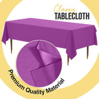 Exquisite 66% Thicker Premium Plastic Table Cloth Rectangle Table Cover 0.5 Mil 12 Pack Magenta Table Cloth 54 Inch x 108 Inch Disposable Tablecloth Won't Tear Easily Like Cheap Thin Brands