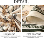 ISAENNE Designer Vintage Linen Long Rectangle Tablecloth,Floral and Bird Pattern Elegant Table Cloth,Fall Wrinkle Resistant Decor Tablecloths for Dining Kitchen Christmas,63"*102"-Murad A