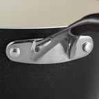 Tramontina Gourmet Ceramica Deluxe Sauce Pan with Lid, Non Stick Ceramic Interior, 1.5-Quart, Metallic Black, Made in Italy