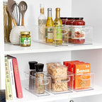 iDesign Stackable Pantry Bins with Handles, 4 Different Sizes, 5 Pack, Clear, Made in USA