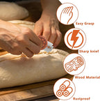 UFO Bread Lame Cutter for Homemade Sourdough,Bread Scorer Tool for Sourdough with 5 Blades and Storage Cover,Slashing Tool Bread Cutting Knife for Artisan Bread and Makers (Lotus-red)