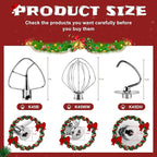 Stainless Steel Kitchen Mixer Accessories K45DH Coated Dough Hook&Kitchen Mixer Attachments K45b Coated Flat Beater&K45WW Wire Whip Compatible for 4.5 QT Tilt-Head Stand Mixer-MIFLUS
