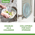 Tovolo Microwave Splatter Cover for Food Medium Blue Haze Dishwasher Safe, Collapsible Reusable Cover for Food in Microwave Uses BPA Free Safe Silicone,10 inch Vented Microwave Cover