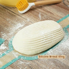 Sourdough Bread Baking Supplies Set, 10 Inch Oval Brotform & 9 Inch Round Banneton Bread Proofing Baskets with Linen Liner, Sourdough Starter Kit, Natural Rattan Shape Dough Proofing Bowl