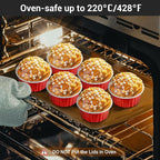 EUSOAR Mini Cake Pans with Lids, 200pcs 5oz Disposable Foil Cups with Lids for Creme Brulee Flan Cheesecake Dessert, Mini Aluminum Baking Mold Container for Wedding Party Single Serving Holiday