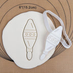 Flycalf Christmas Cookie Cutters Bulb Shapes with Plunger Stamps Holiday PLA Baking Accessories Cutter Molds Gifts Decorative Party 3.5" Kitchen Cake Supplies