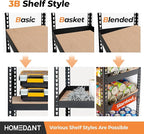 HOMEDANT 5 Tier Storage Shelves Adjustable Laminated Boltless Garage Metal Shelving Unit Heavy Duty Utility Rack Shelf Warehouse Pantry Closet Kitchen 35.9" W x 16.2" D x 71.3" H 4Pack