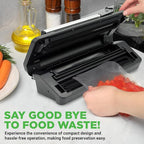 Nutrichef Automatic Food Vacuum Sealer with Double Sealing Function, Electric Air Sealing System for Dry, Liquid & Moist Foods, Reduces Food Waste, Preserve Freshness of Proteins, Fruits, Vegetables