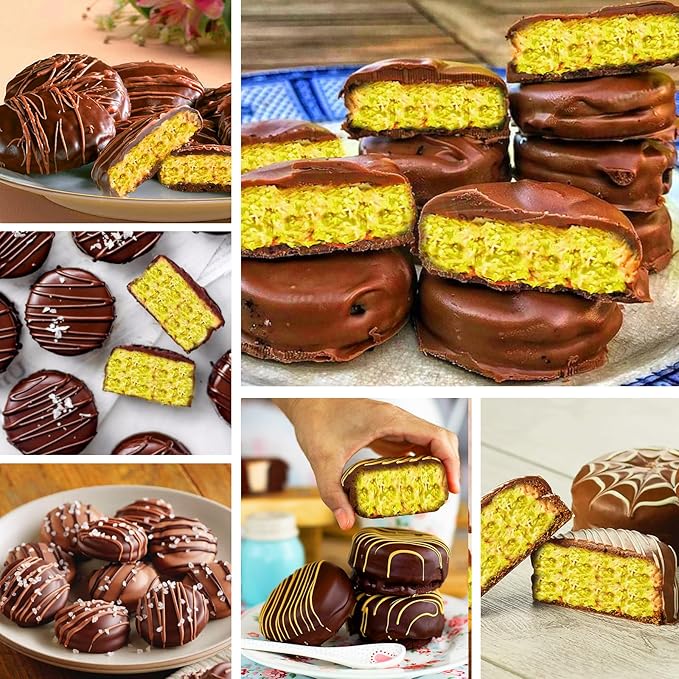 Mity Rain Silicone Chocolate Bar Molds - Round, Fix Pistachio Cream Filling, Dubai Candy Bar Molds with Scraper & Bags (1pc)