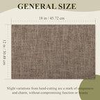 KXN Placemats Set of 8, Dual-Layer Thickened Faux Linen Table Mats, Heat Resistant & Wrinkle-Free, Machine Washable Cloth Place Mats for Kitchen Dining Indoor Outdoor (Burlap)