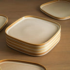 Stone Lain Cairo 12-Piece Dinnerware Set Stoneware, Plates and Bowls Set, Microwave and Dishwasher Safe, Includes Dinner and Salad Plates, Cereal Bowls, Dishes for 4, Sand