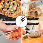 iBayam Stocking Stuffers for Men, White Elephant Gifts for Adults, All Purpose Kitchen Scissors 8.5" Cooking Scissors with Sheath, Black Kitchen Accessories