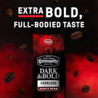 Community Coffee Dark & Bold Espresso Blend, Dark Roast Whole Bean Coffee, 11 Ounce Bag (Pack of 1)