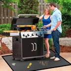 80 ×48 inches Under Grill Mat for Outdoor Grill/ Fireproof Grill Pad for Fire Pit, Double-Sided Indoor Fireplace Mat Fire Pit Mat, Oil-Proof Waterproof BBQ Grilling Mats Pads for Deck Patio Gas Grills