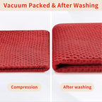 Homaxy 100% Cotton Waffle Weave Kitchen Dish Cloths, Ultra Soft Absorbent Quick Drying Dish Towels, 12 x 12 Inches, 6-Pack, Brick Red