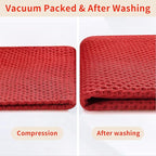 Homaxy 100% Cotton Waffle Weave Kitchen Dish Towels, Ultra Soft Absorbent Quick Drying Cleaning Towel, 13 x 28 Inches, 4-Pack, Red