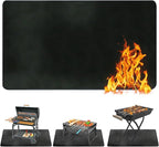 Ogrmar 76 x 52 Inch Under Grill Mats for Outdoor Grill, Indoor Fire Pit/Fireplace Mat, Waterproof Oil-Proof Grill Floor Pads, BBQ Mat Protector for Deck, Patio and Grass (76 * 52 Inch)