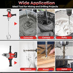 IMAYCC Drill Mixer,3200W 20A Concrete Mixer for Drill, 110V Corded Variable Speeds Cement Mixer, Mixing Drill for Mud,Motar,Paint, Grout, Plaster, Thinset