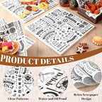 Outus 2400 Pcs 12 x 12 Inch Deli Wax Paper Sheets Grease Resistant Tray Basket Liners Newsprint Paper Water and Grease Proof Sandwich Wrapping Square Hot Dog Wrappers for Food Baking (White)