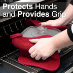 RITZ Terry Potholder & Hot Pad: Unparalleled Heat Resistant, Durable 100% Cotton – Ergonomically Designed for Optimal Grip – Easy-Care Machine Washable – 2-Pack, Paprika