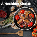 Non Stick Frying Pans 12 inch, Hybrid Frying Pans Nonstick with Lid,non stick Stainless Steel Skillets, Dishwasher and Oven-Safe Chef Pan, Induction Compatible Cooking Pan, PFOA Free Cookware