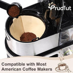 120 Count #4 Cone Coffee Filters 8-12 Cups, Disposable Natural Coffee Filters 4 Cone Paper Unbleached 4 Filters Paper Compatible with Ninja, Drip and Pour Over Coffee Maker