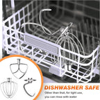 3-Piece Set Mixer Accessories for KitchenAid 4.5QT Tilt-Head Stand Mixers – K45WW, K45DH & K45B Replacement, All Stainless Steel, Dishwasher Safe(Machine/Mixer Not Included)